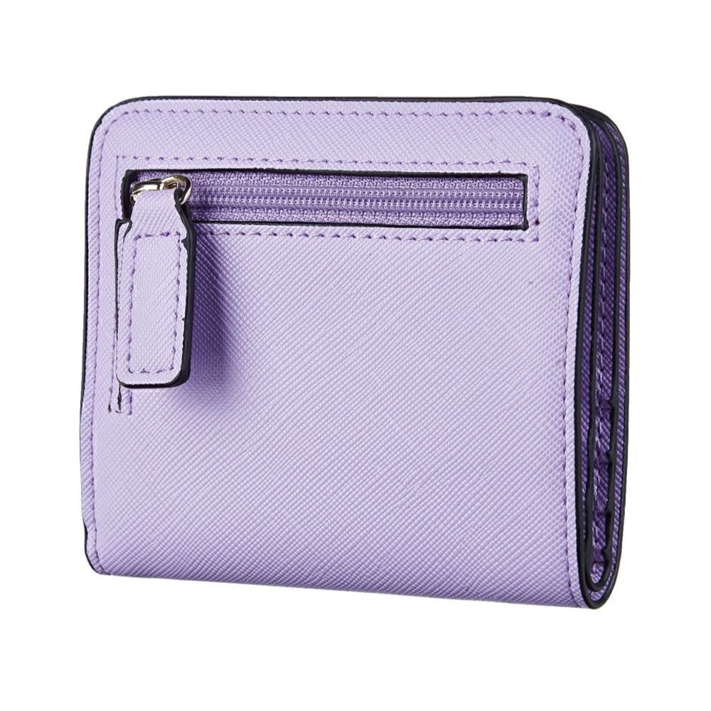 Light Purple Leather Compact Wallet